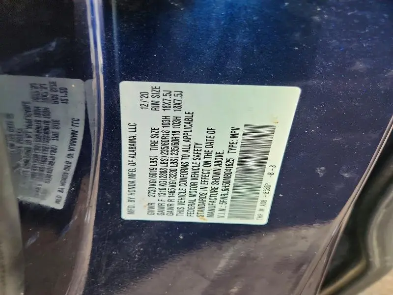 2021 HONDA ODYSSEY EX  