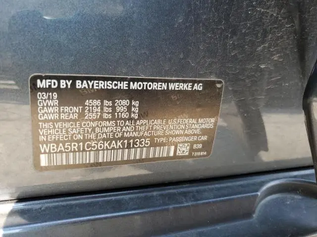 2019 BMW 330I   