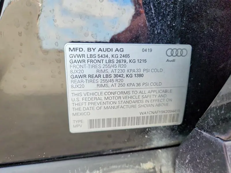 2019 AUDI Q5 PRESTIGE  