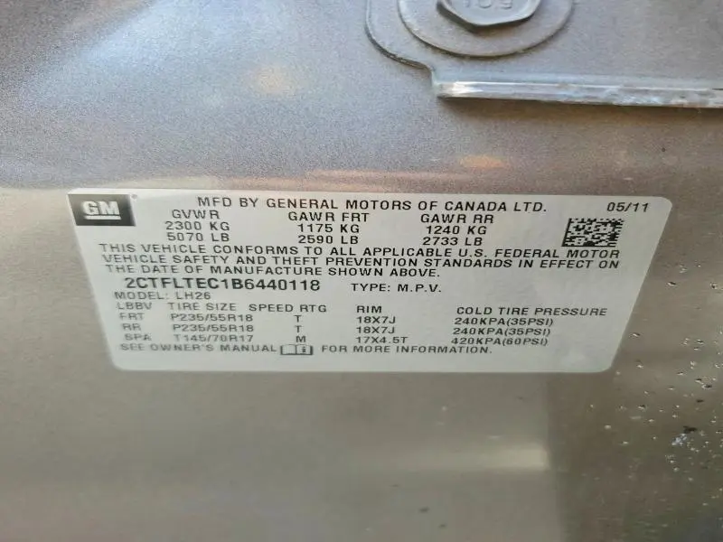 2011 GMC TERRAIN SLE  