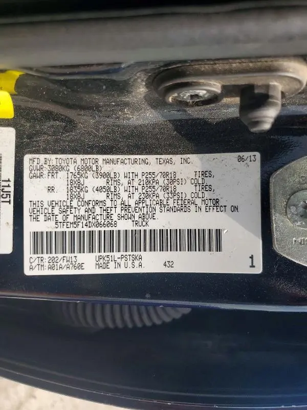 2013 TOYOTA TUNDRA CREWMAX SR5  