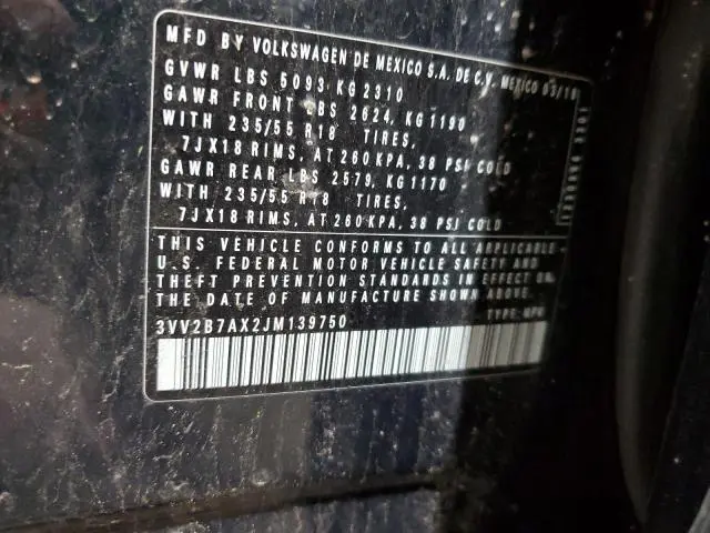 2018 VOLKSWAGEN TIGUAN SE