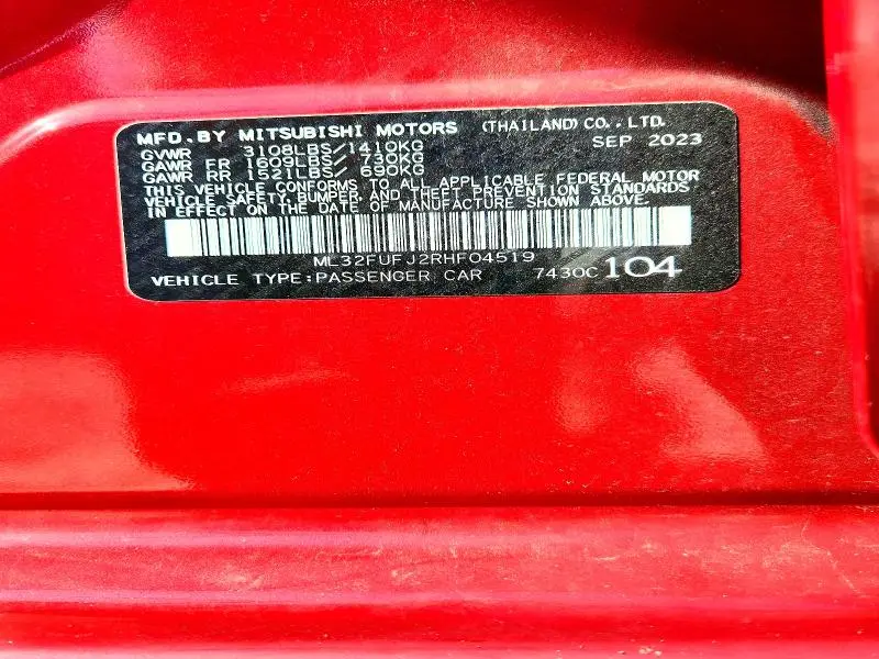 2024 MITSUBISHI MIRAGE G4 ES  