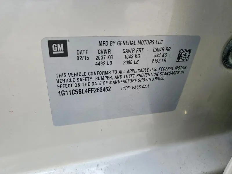 2015 CHEVROLET MALIBU 1LT  