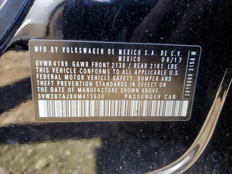 2017 VOLKSWAGEN JETTA S  