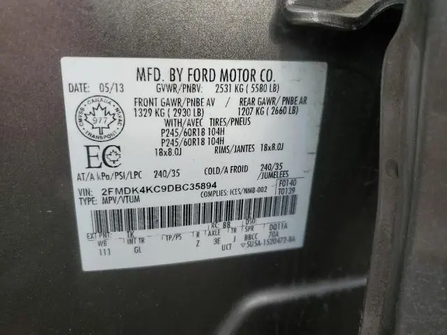 2013 FORD EDGE LIMITED  