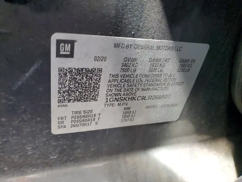 2020 CHEVROLET SUBURBAN 1   