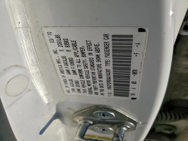 2010 HONDA ACCORD EXL  