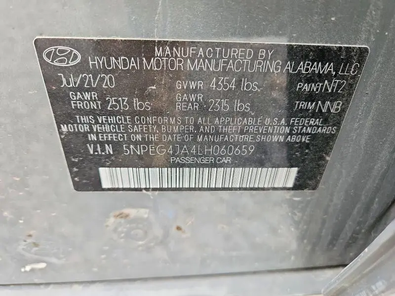 2020 HYUNDAI SONATA SE  