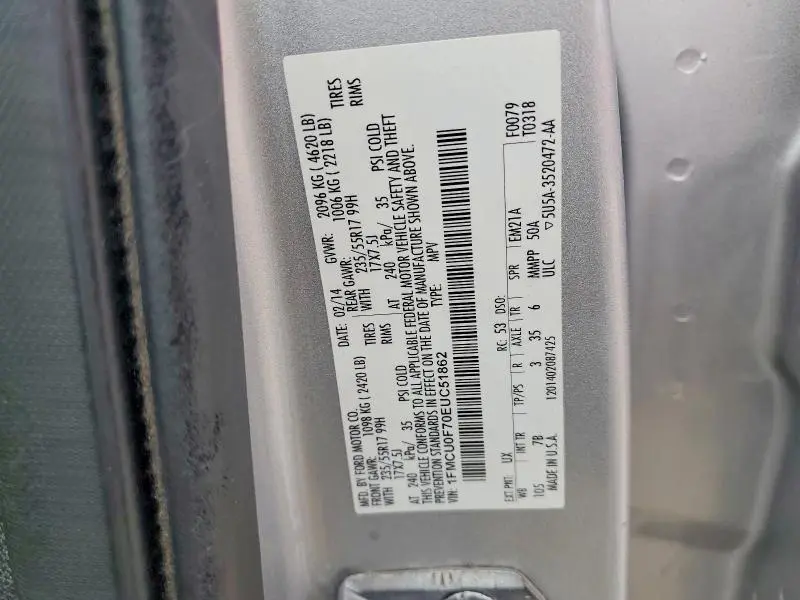 2014 FORD ESCAPE S  