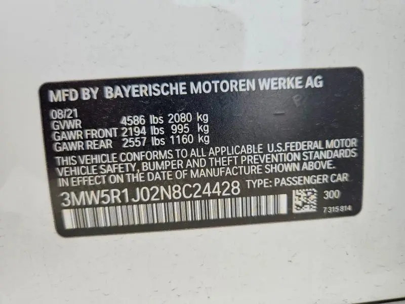 2022 BMW 330I   
