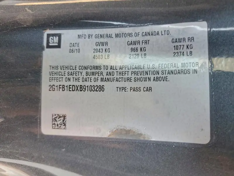 2011 CHEVROLET CAMARO LT  