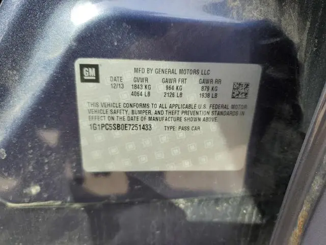 2014 CHEVROLET CRUZE LT  