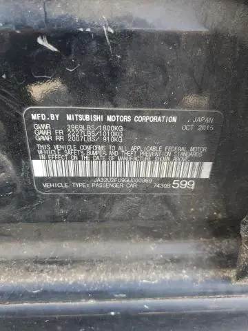 2016 MITSUBISHI LANCER ES