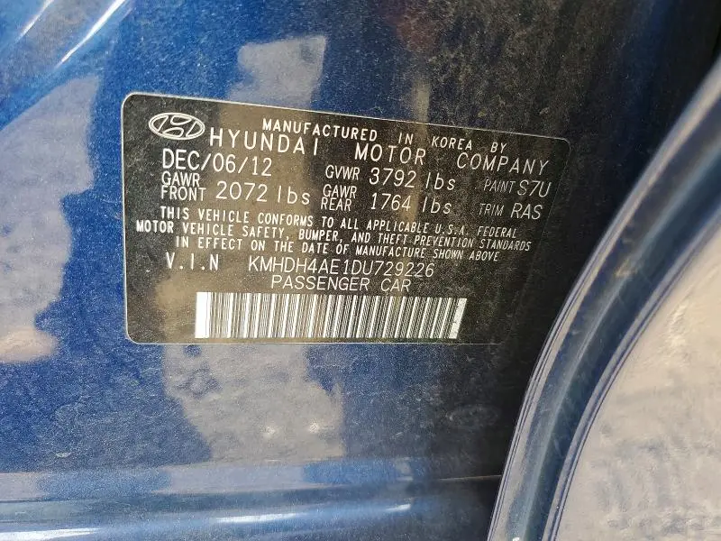 2013 HYUNDAI ELANTRA GLS  