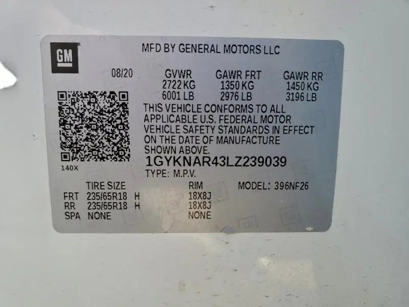 2020 CADILLAC XT5 LUXURY  