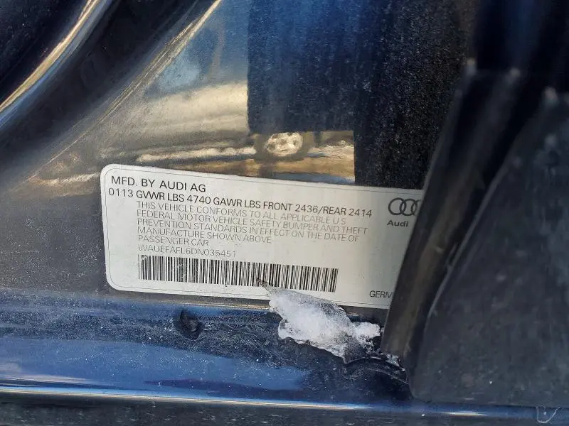 2013 AUDI A4 PREMIUM PLUS  