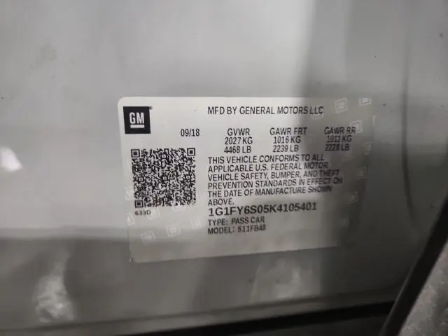 2019 CHEVROLET BOLT EV LT