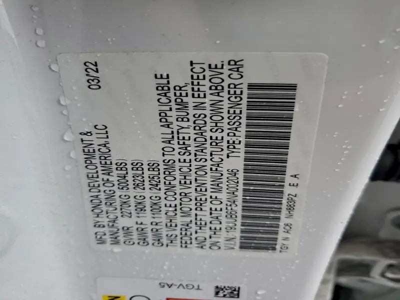 2022 ACURA TLX TECH A  