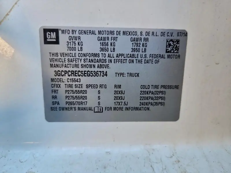 2014 CHEVROLET SILVERADO C1500 LT  