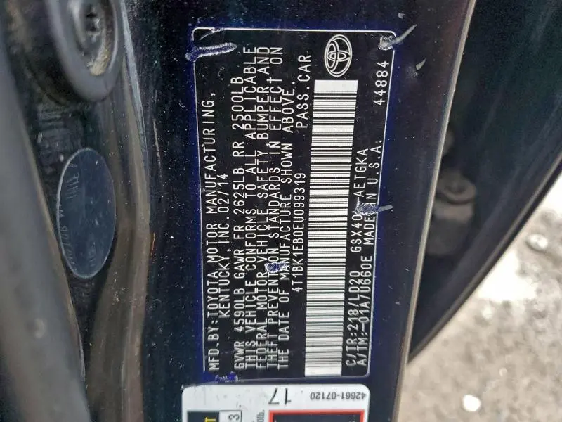 2014 TOYOTA AVALON BASE  