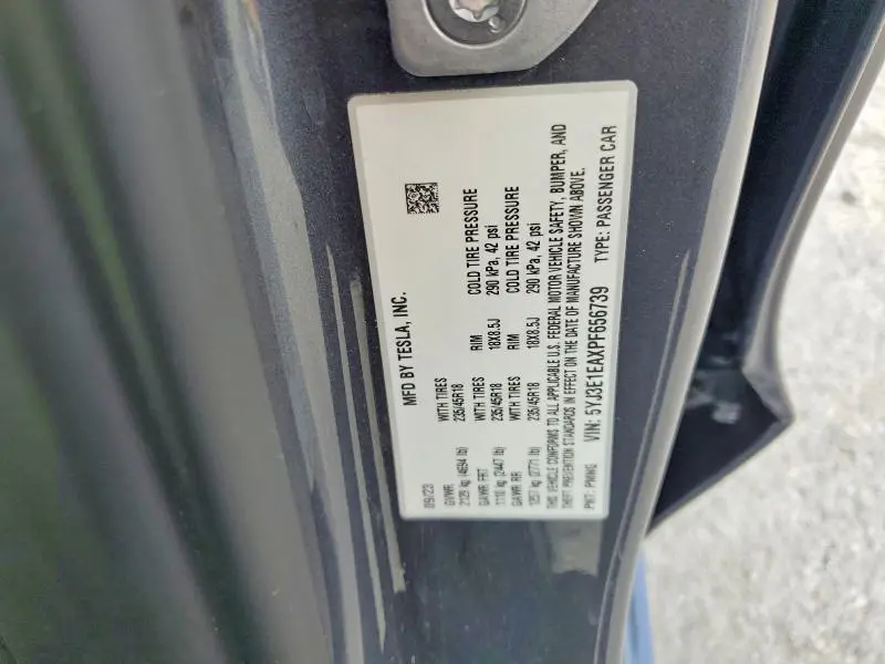2023 TESLA MODEL 3   