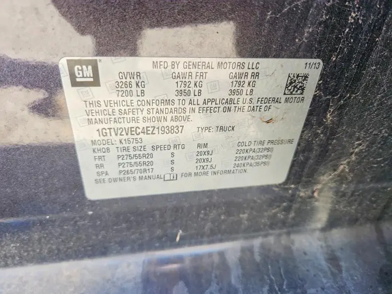 2014 GMC SIERRA K1500 SLT  