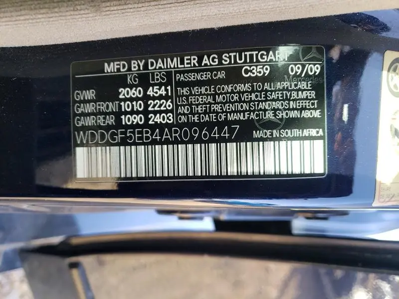 2010 MERCEDES-BENZ C 300  