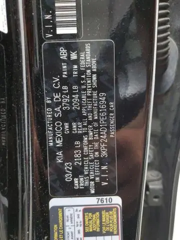 2023 KIA FORTE LX  