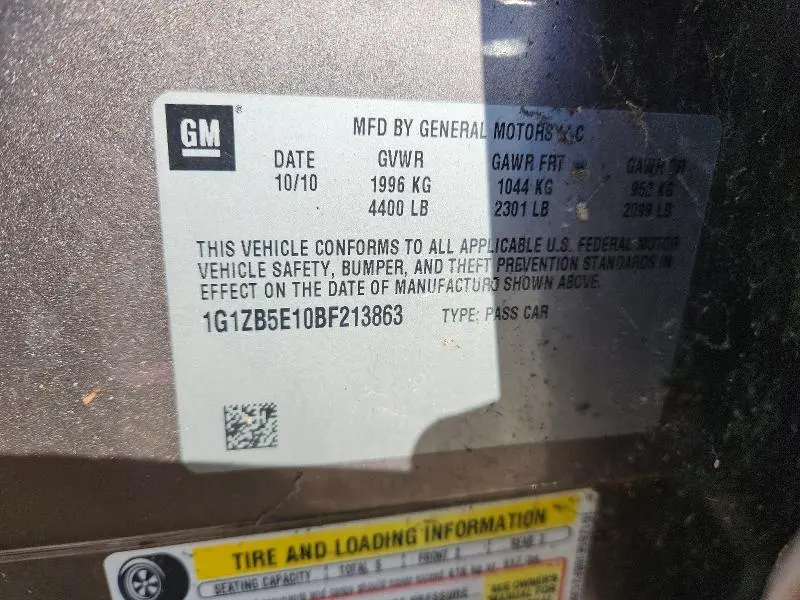 2011 CHEVROLET MALIBU LS  