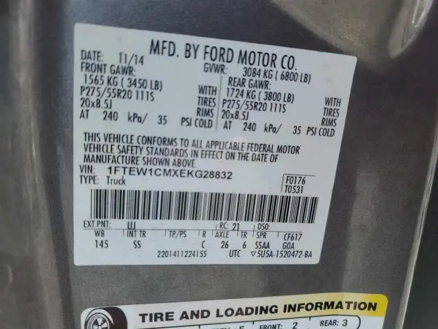 2014 FORD F150 SUPERCREW  