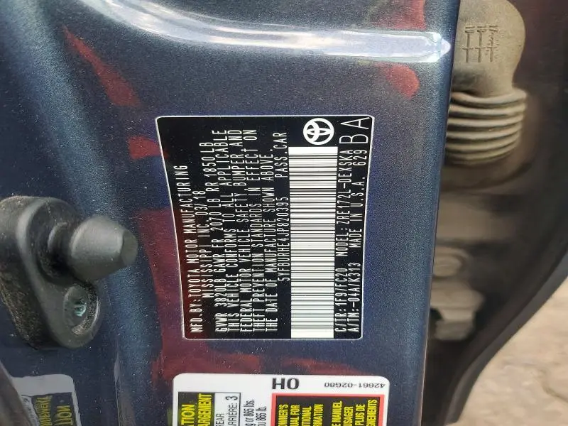 2018 TOYOTA COROLLA LE  