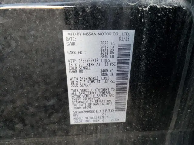 2013 NISSAN PATHFINDER S  