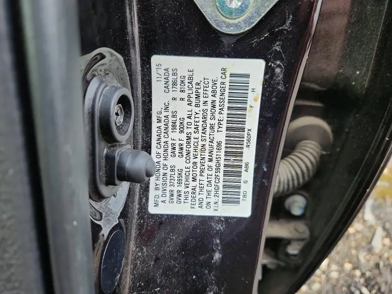 2016 HONDA CIVIC LX  