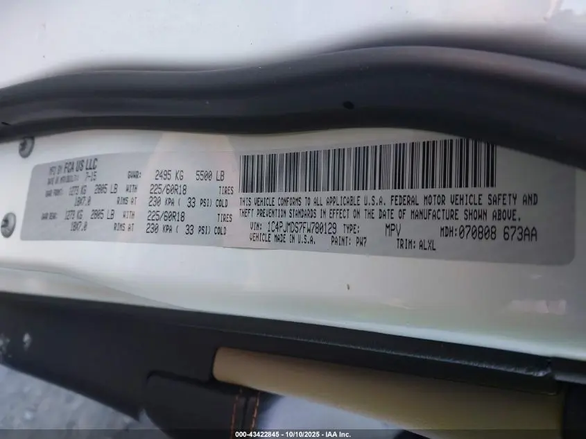 2015 JEEP CHEROKEE LIMITED