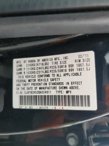 2011 ACURA RDX TECHNOLOGY  