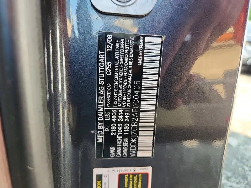 2010 MERCEDES-BENZ E 550  