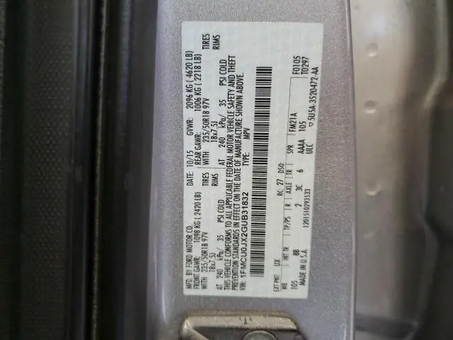 2016 FORD ESCAPE TITANIUM