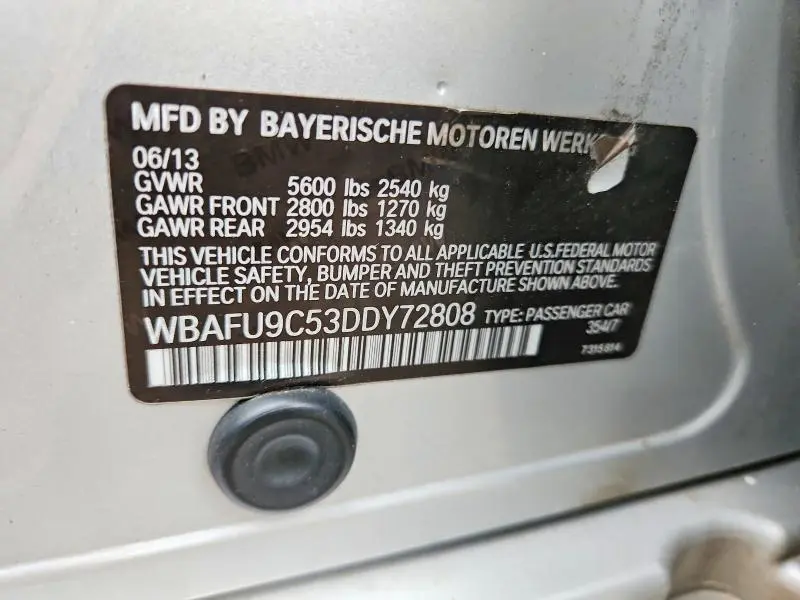 2013 BMW 550 XI  