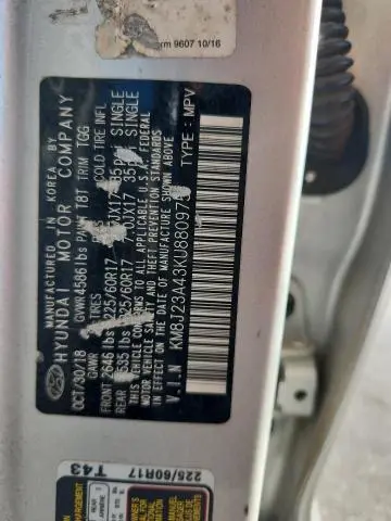 2019 HYUNDAI TUCSON SE  