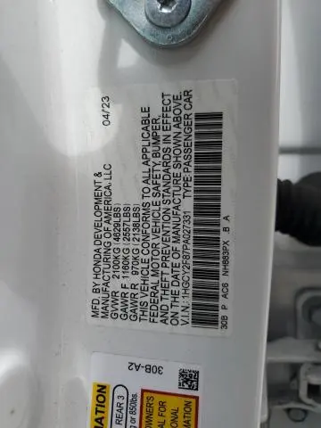 2023 HONDA ACCORD TOURING HYBRID  