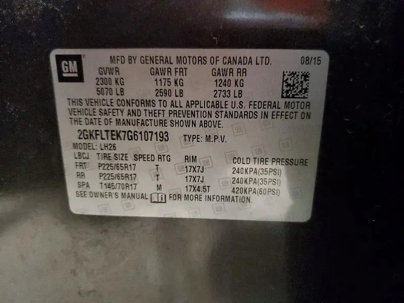 2016 GMC TERRAIN SLE  