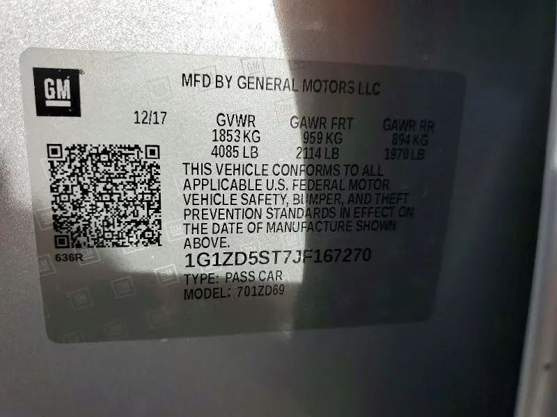 2018 CHEVROLET MALIBU LT  