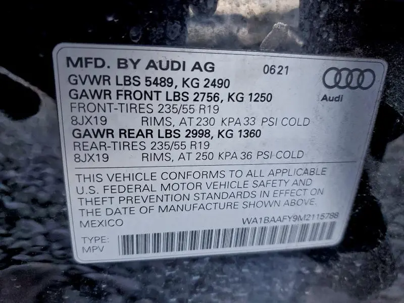 2021 AUDI Q5 PREMIUM PLUS  