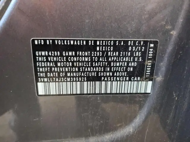 2012 VOLKSWAGEN JETTA TDI  