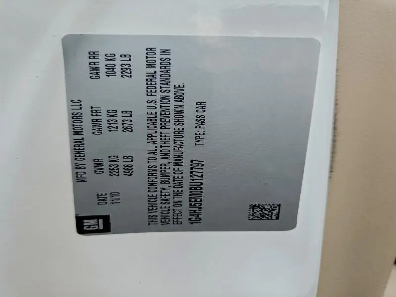 2011 BUICK LUCERNE CXL  