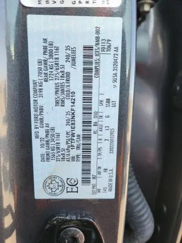 2022 FORD F150 SUPERCREW  