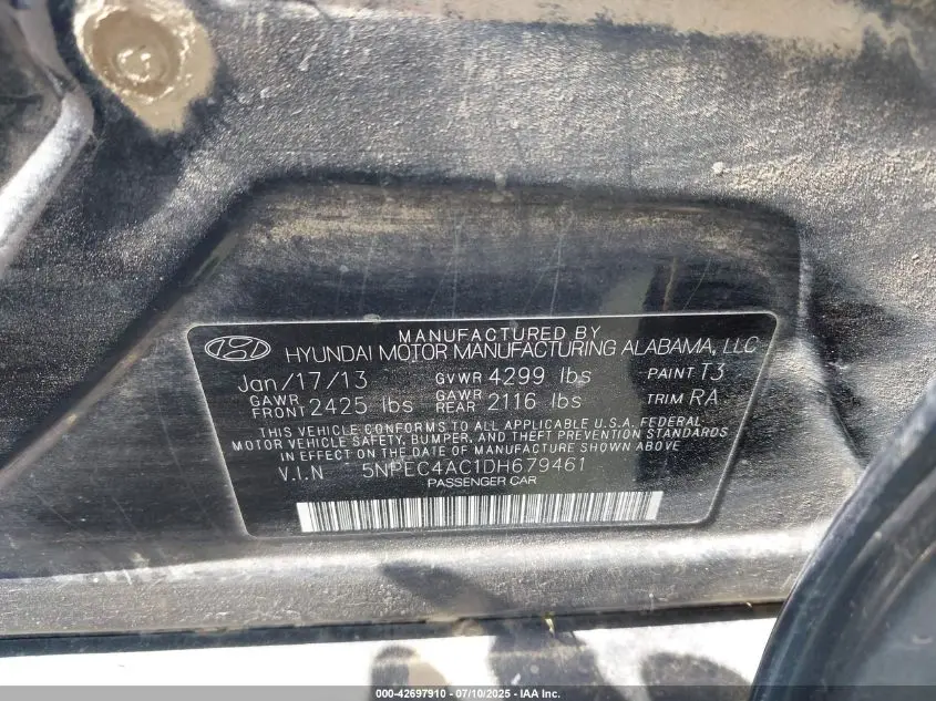 2013 HYUNDAI SONATA SE