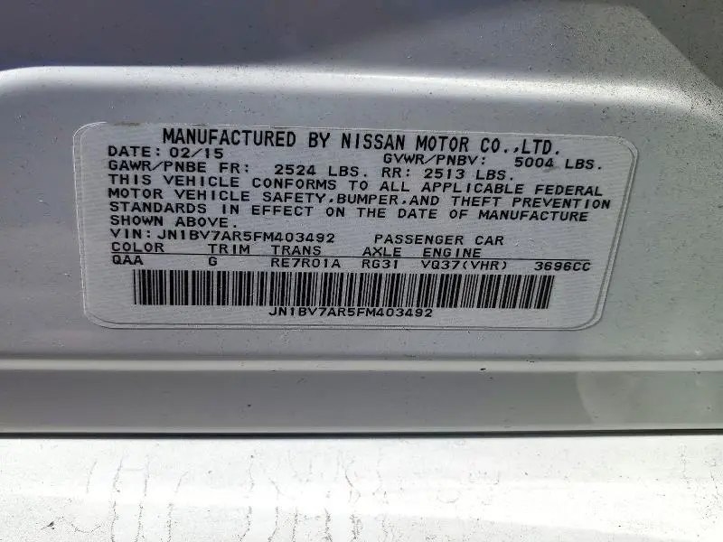 2015 INFINITI Q50 PREMIUM  