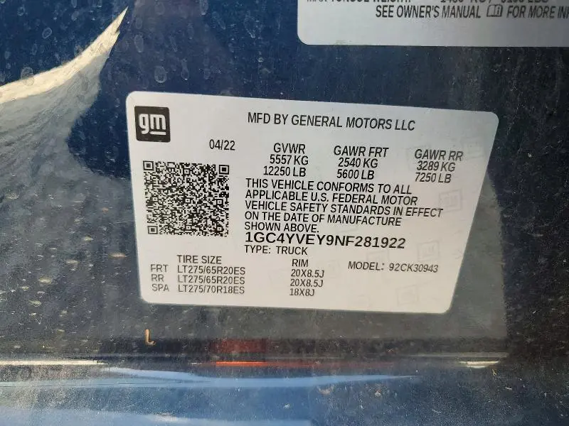 2022 CHEVROLET SILVERADO K3500 HIGH COUNTRY  
